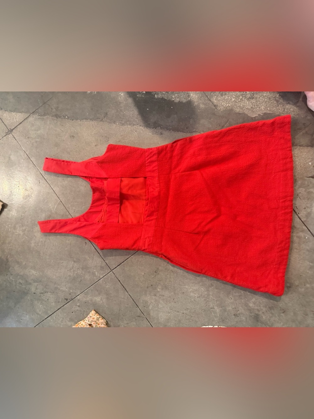 Maeve Red Textured Sleeveless Fit-and-Flare Dress